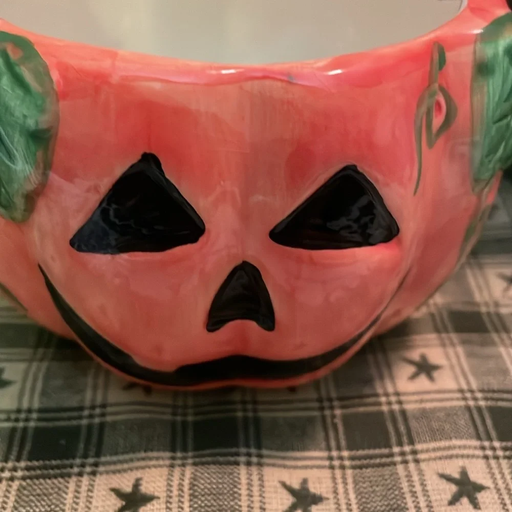 Vintage K's Collection Ceramic Jack O Lantern Pumpkin Halloween/Fall Decor - Picture 6 of 8